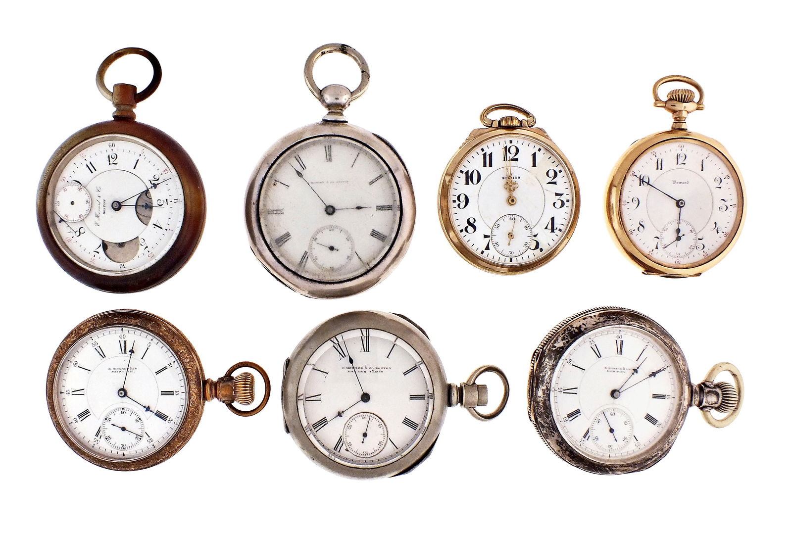 A lot of seven E. Howard and Howard Keystone pocket watches (1 of 3)