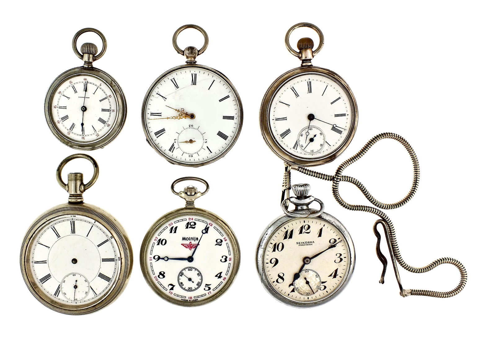 A lot of nine pocket watches (1 of 4)