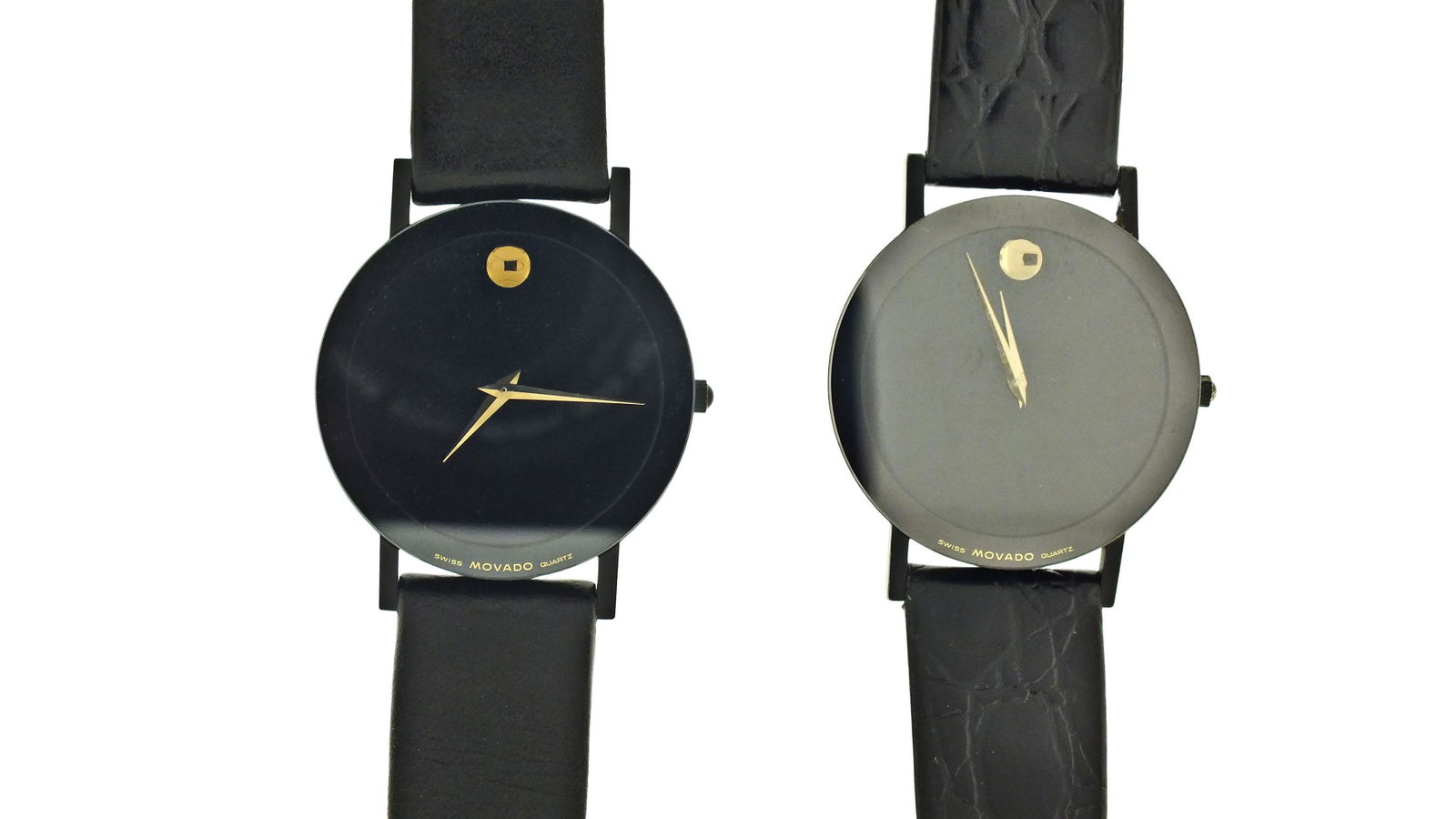 A lot of two Movado Museum ref. 87-40-882N quartz wrist watches (1 of 4)