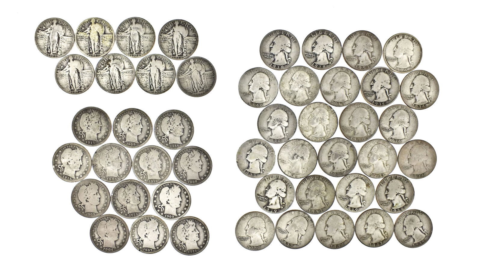 Forty-eight U.S. Silver Quarters (1 of 4)