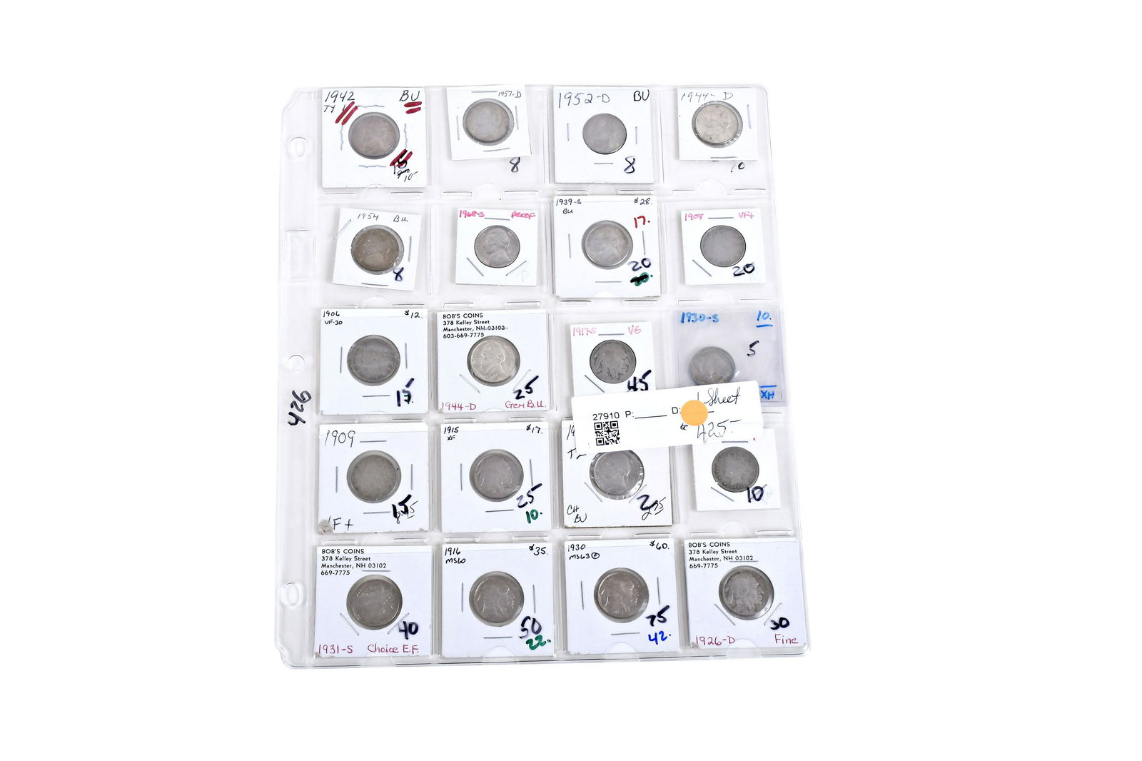 Twenty U.S. Nickels (1 of 2)