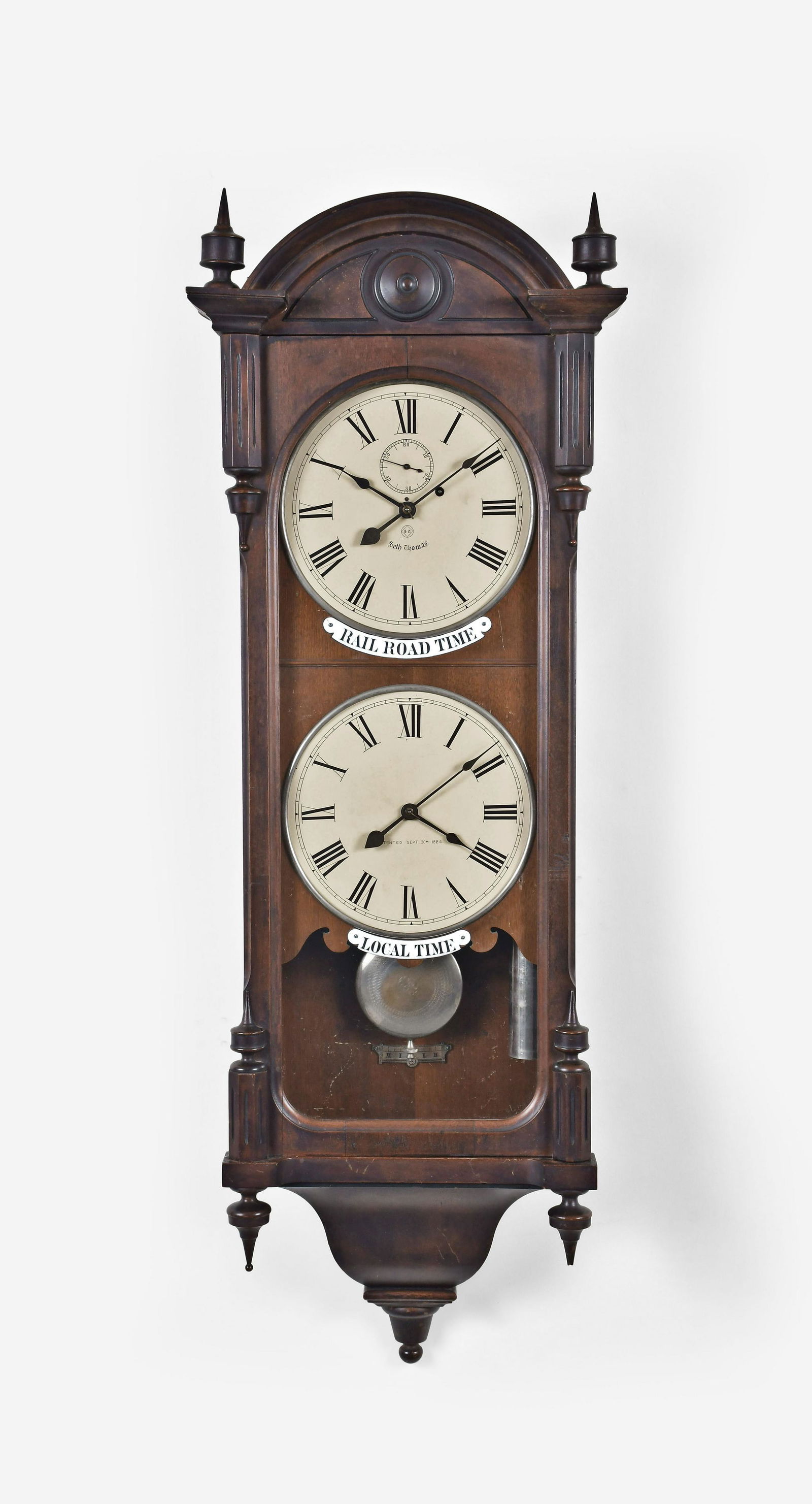 Seth Thomas Clock Co. Regulator No. 6 Double Time Hanging Clock (1 of 10)