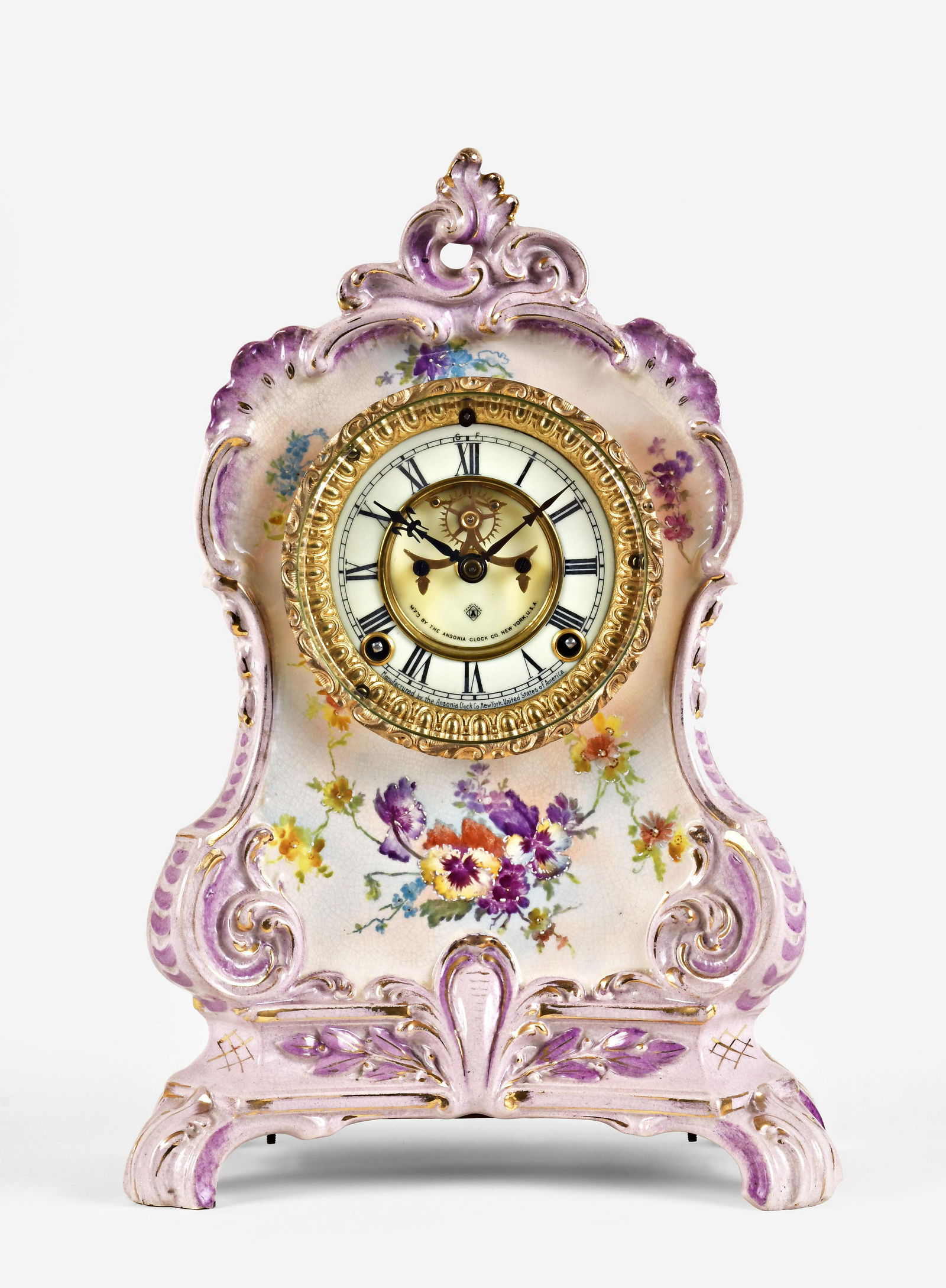 Ansonia Clock Co. La Calle Royal Bonn mantel clock (1 of 8)