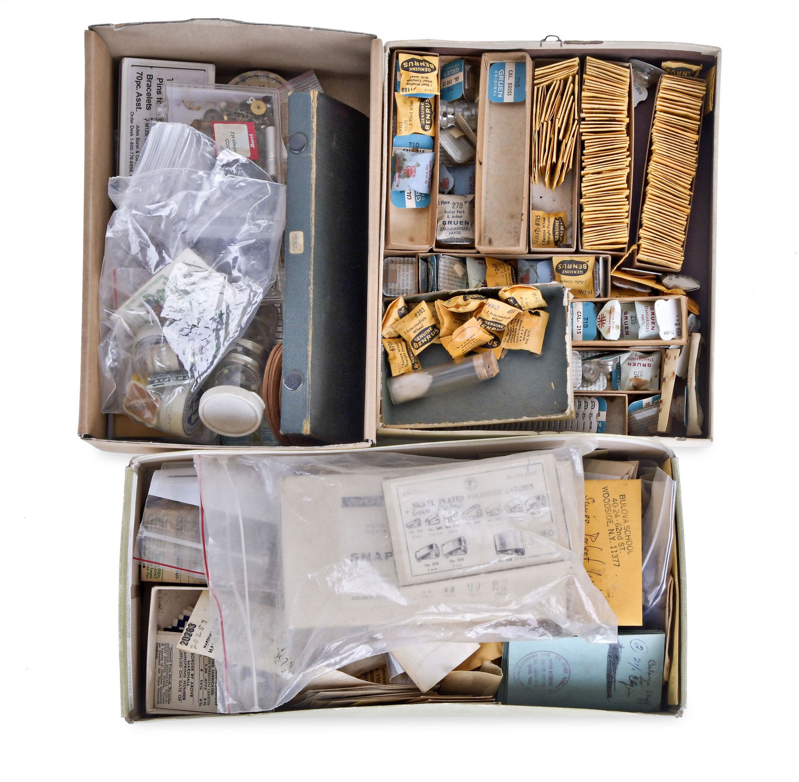 A large lot of Swiss wrist and pocket watch parts (1 of 2)