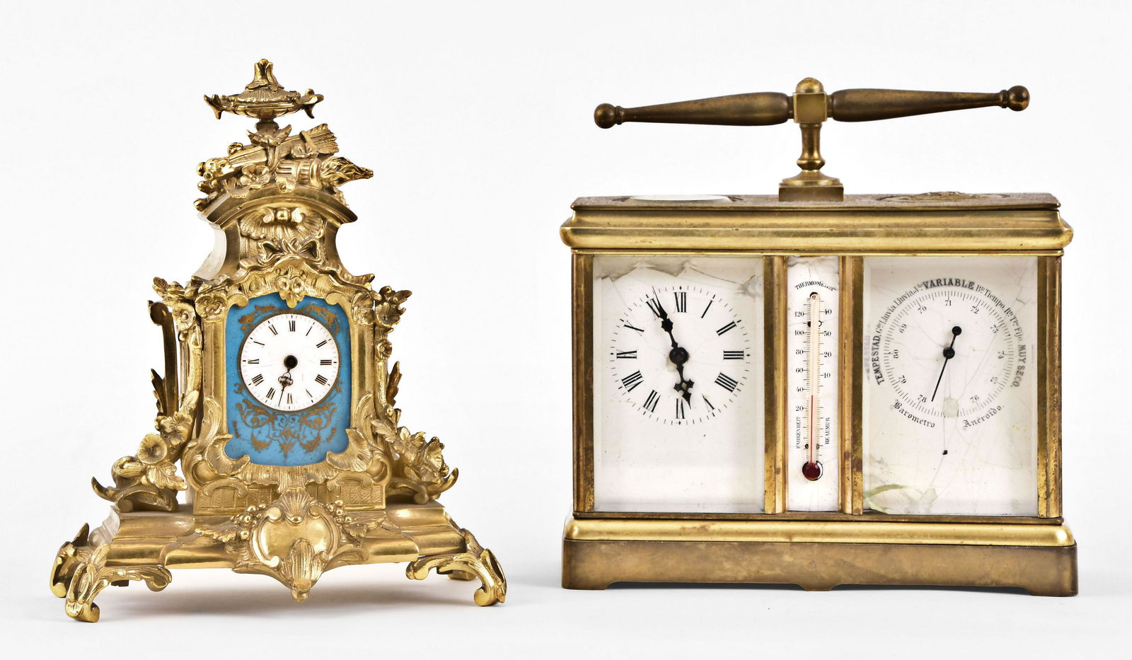 A lot of two decorative desk or bedside clocks (1 of 6)