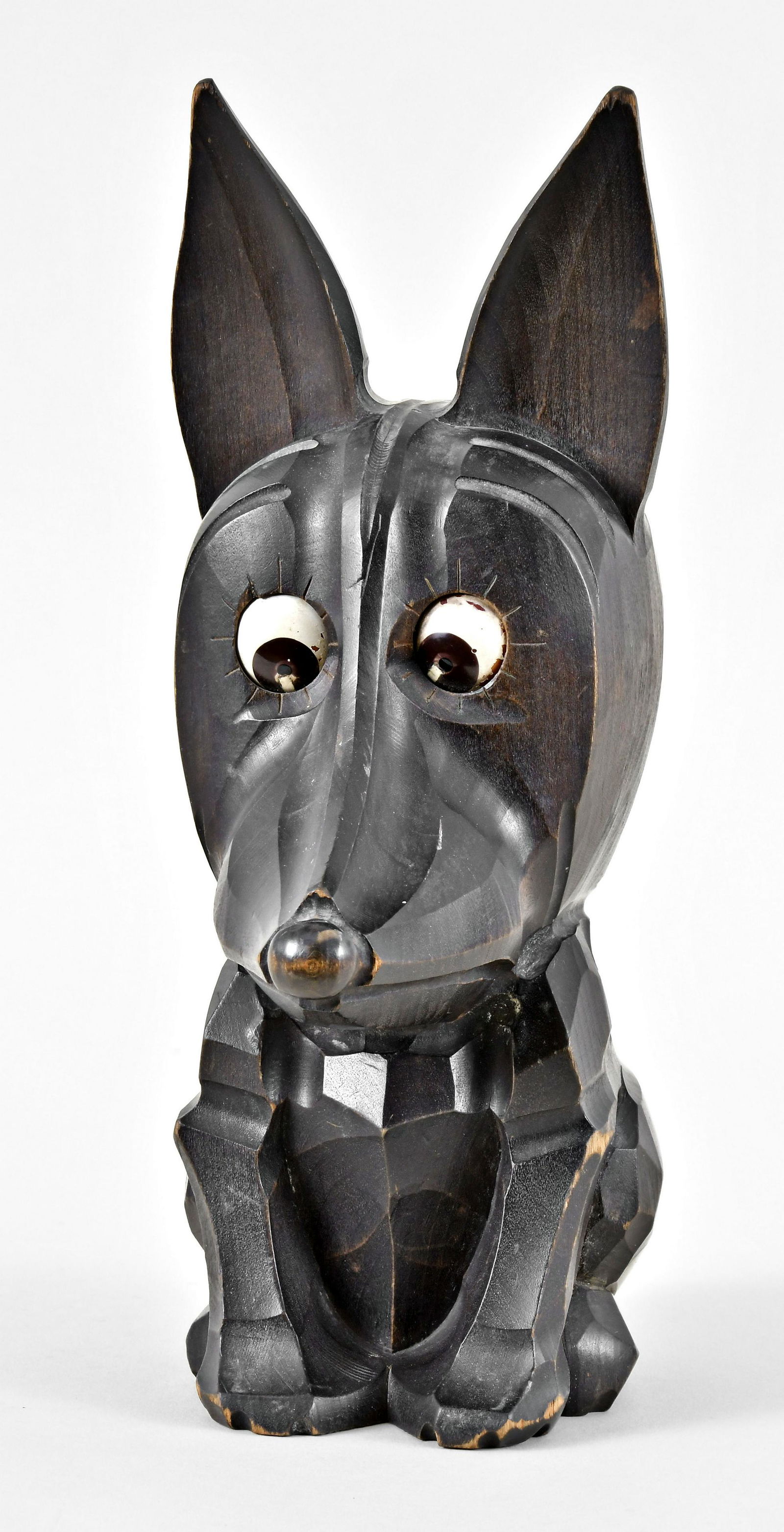 An Oswald Uhrenfabrik Doberman form rotating eye novelty clock (1 of 5)