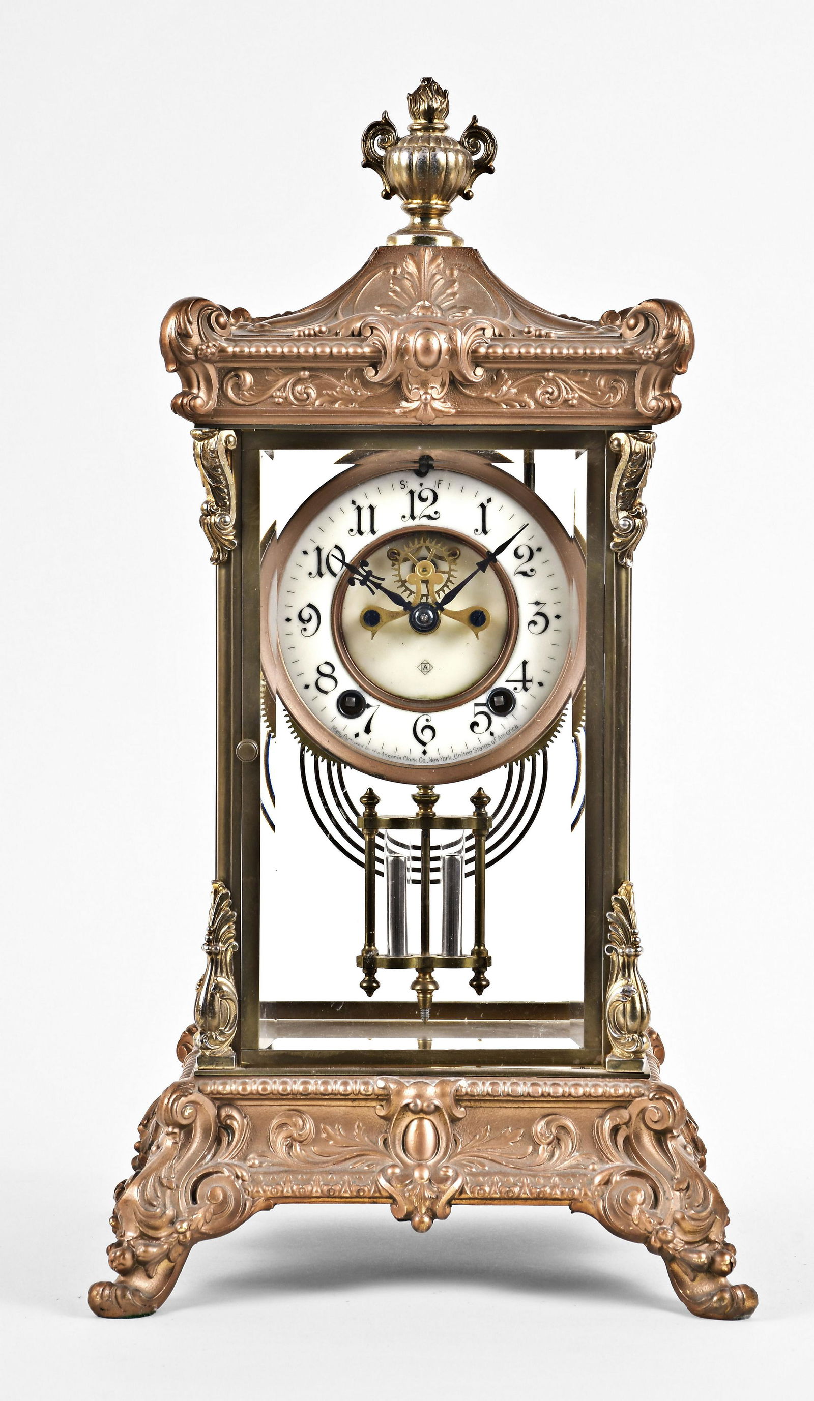 Ansonia Clock Co. Elysian crystal regulator mantel clock Sep 10, 2022