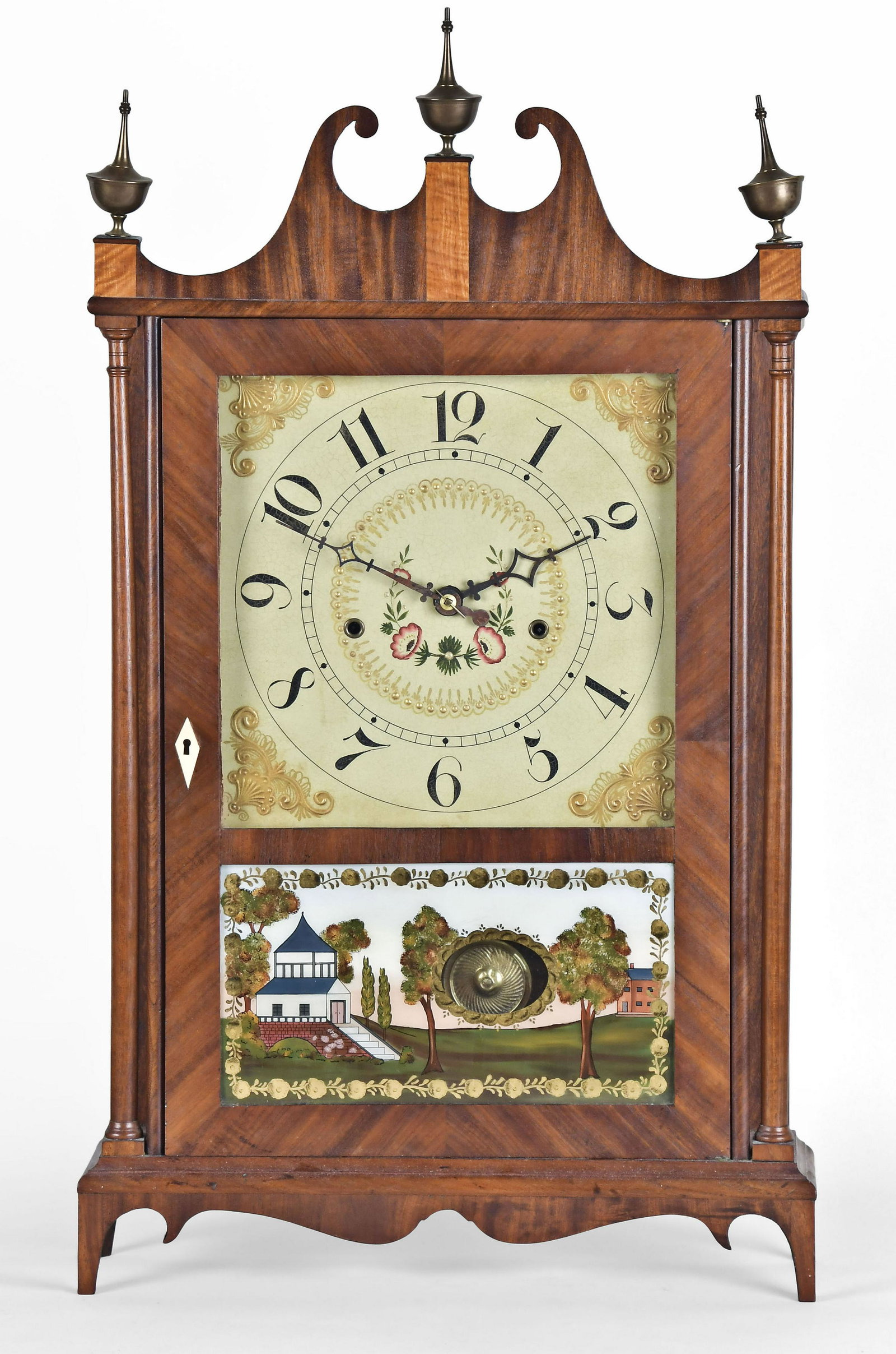 Seth Thomas off-center pillar & scroll shelf clock (1 of 12)