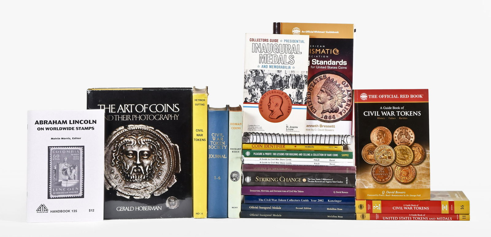 Two boxes of reference books on coins and tokens (1 of 2)