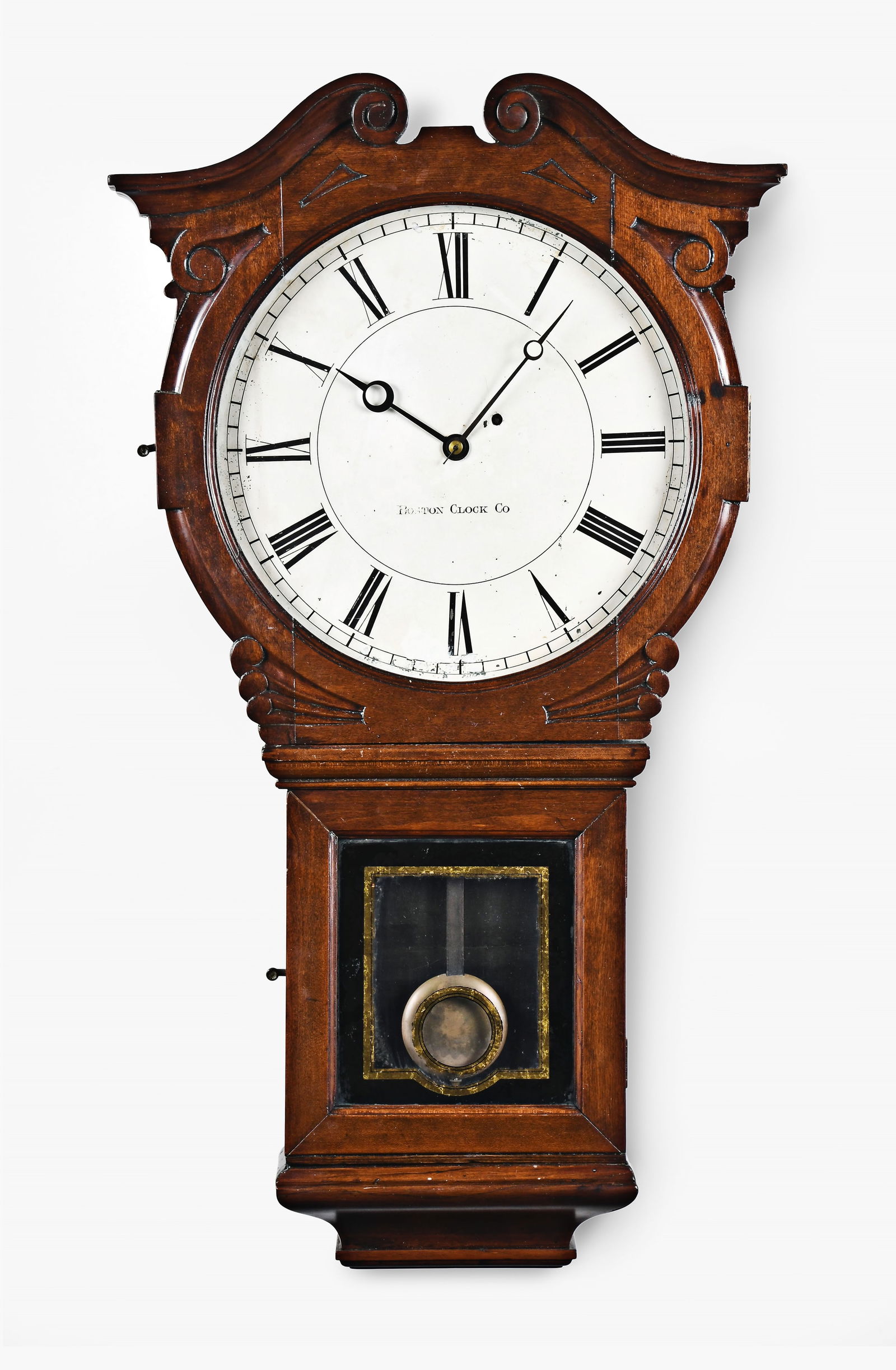 A unusual Boston Clock Co. hanging regulator clock (1 of 10)