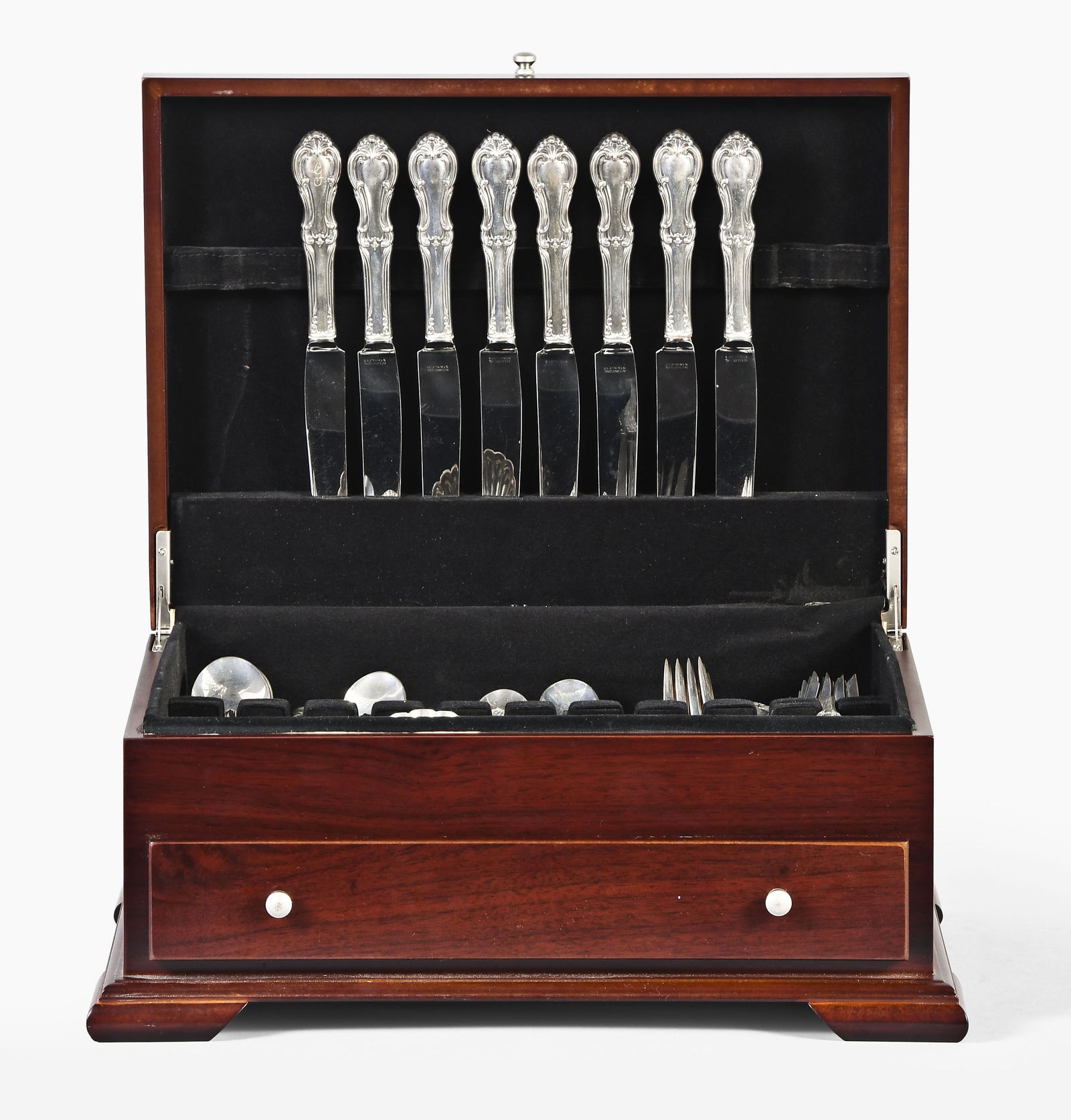 A 70 piece International Silver Joan of Arc dinner service for eight with serving pieces (1 of 6)