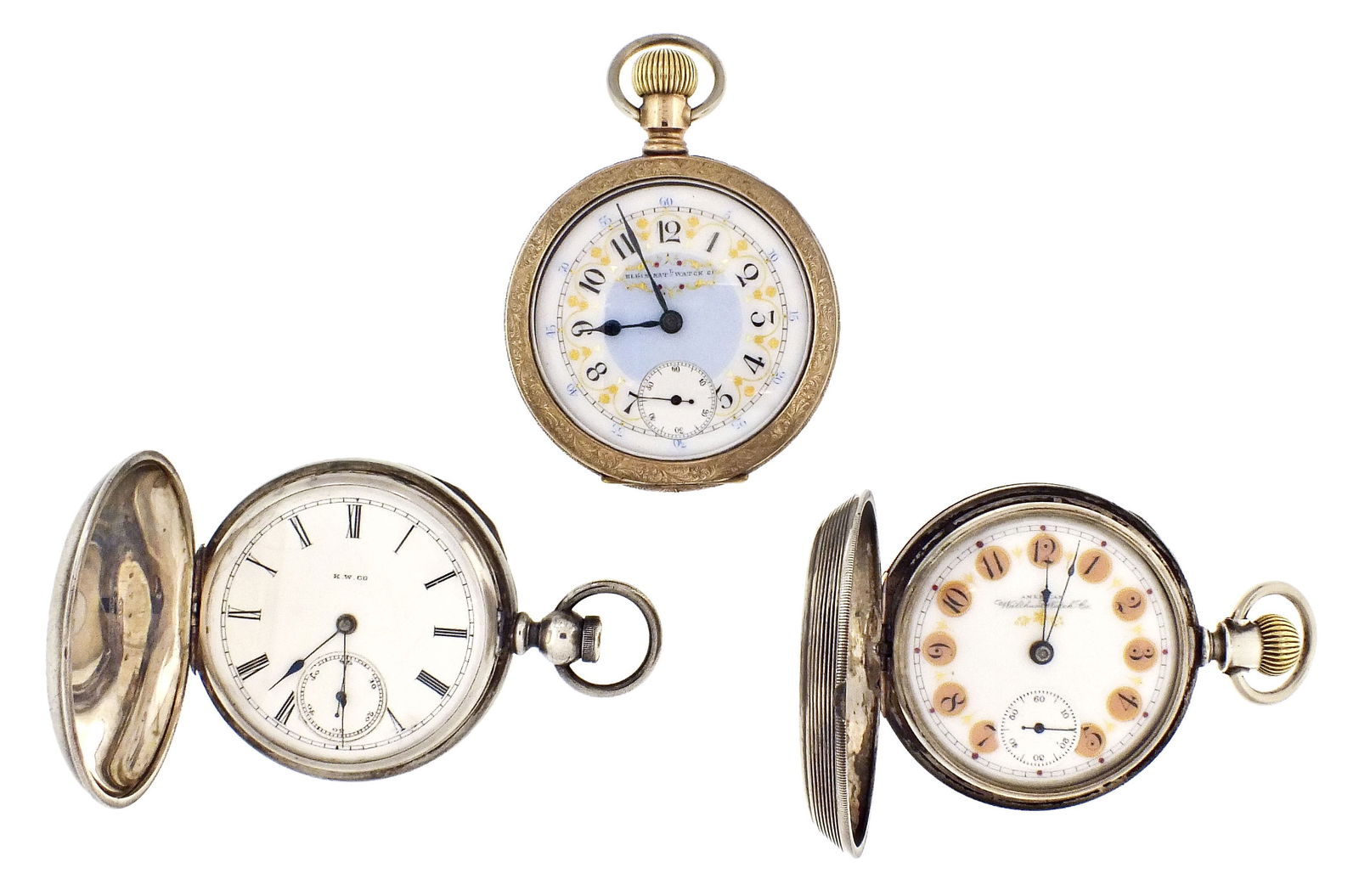 Lot of three American pocket watches (1 of 3)