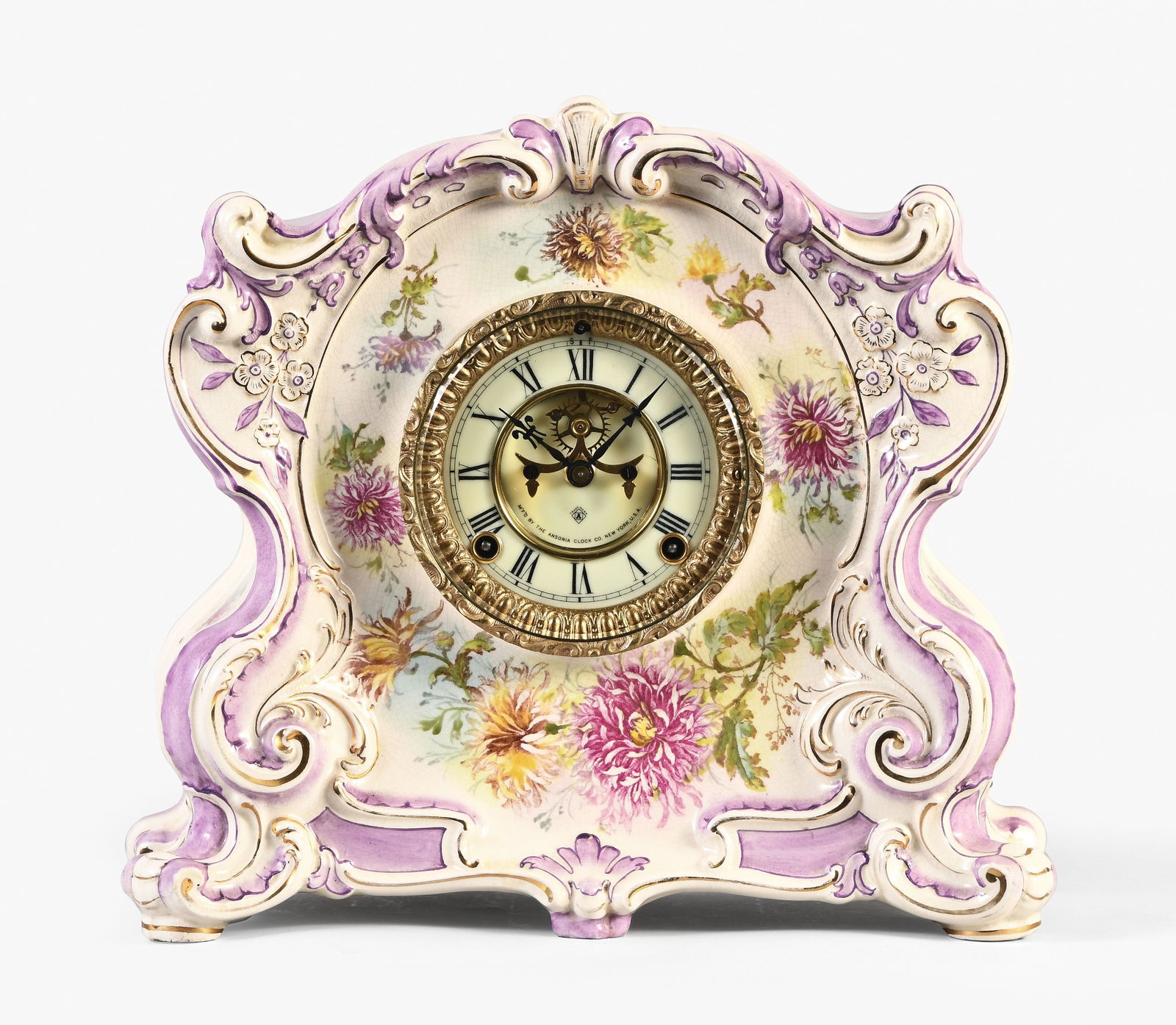 Ansonia Clock Co. La Cantal Royal Bonn mantel clock (1 of 7)