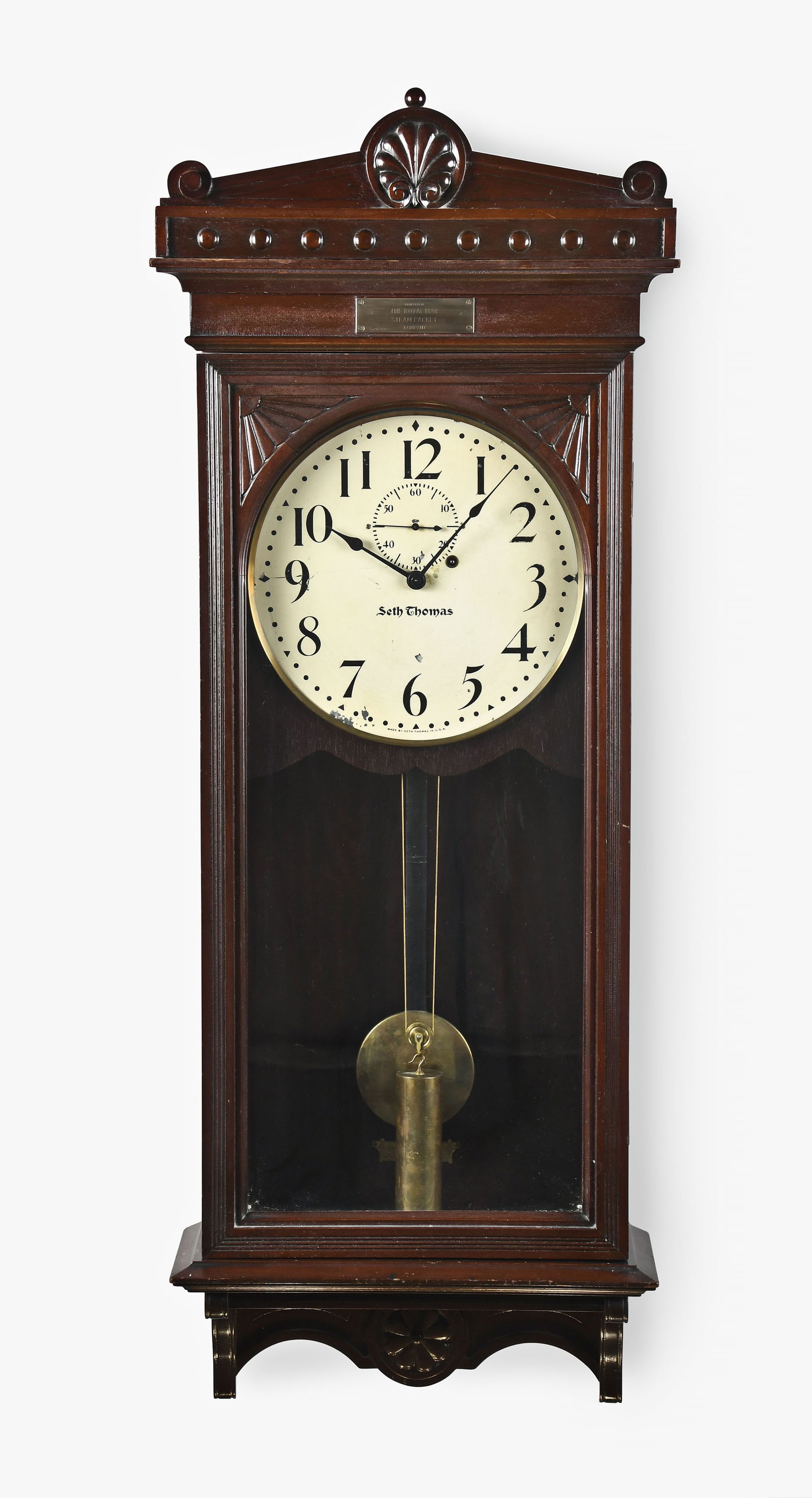 Seth Thomas Clock Co., Thomaston, Conn, Regulator No. 30 Wall Clock Auction