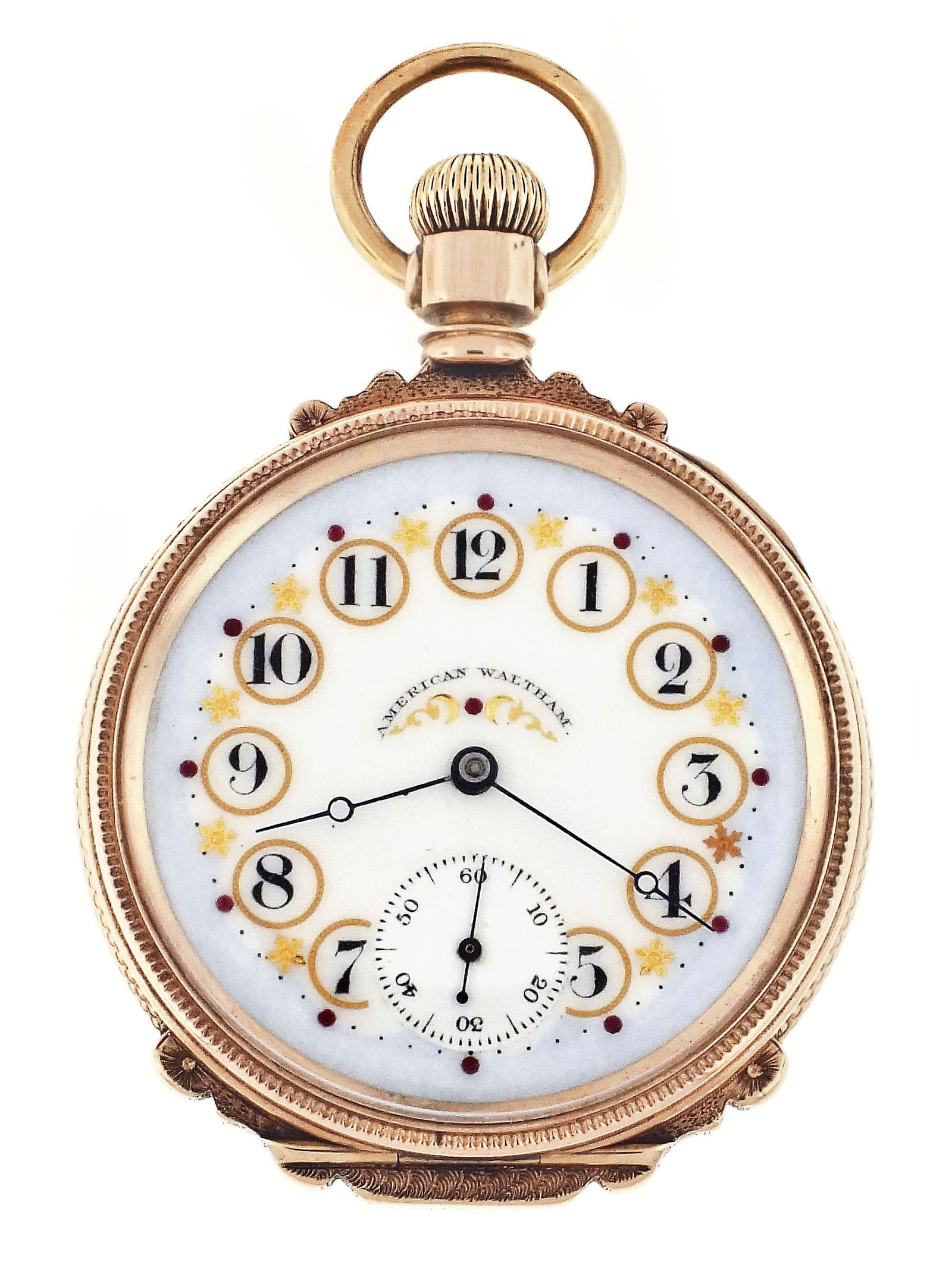 A late 19th century Waltham model 1872 pocket watch with multicolor O'Hara dial (1 of 8)