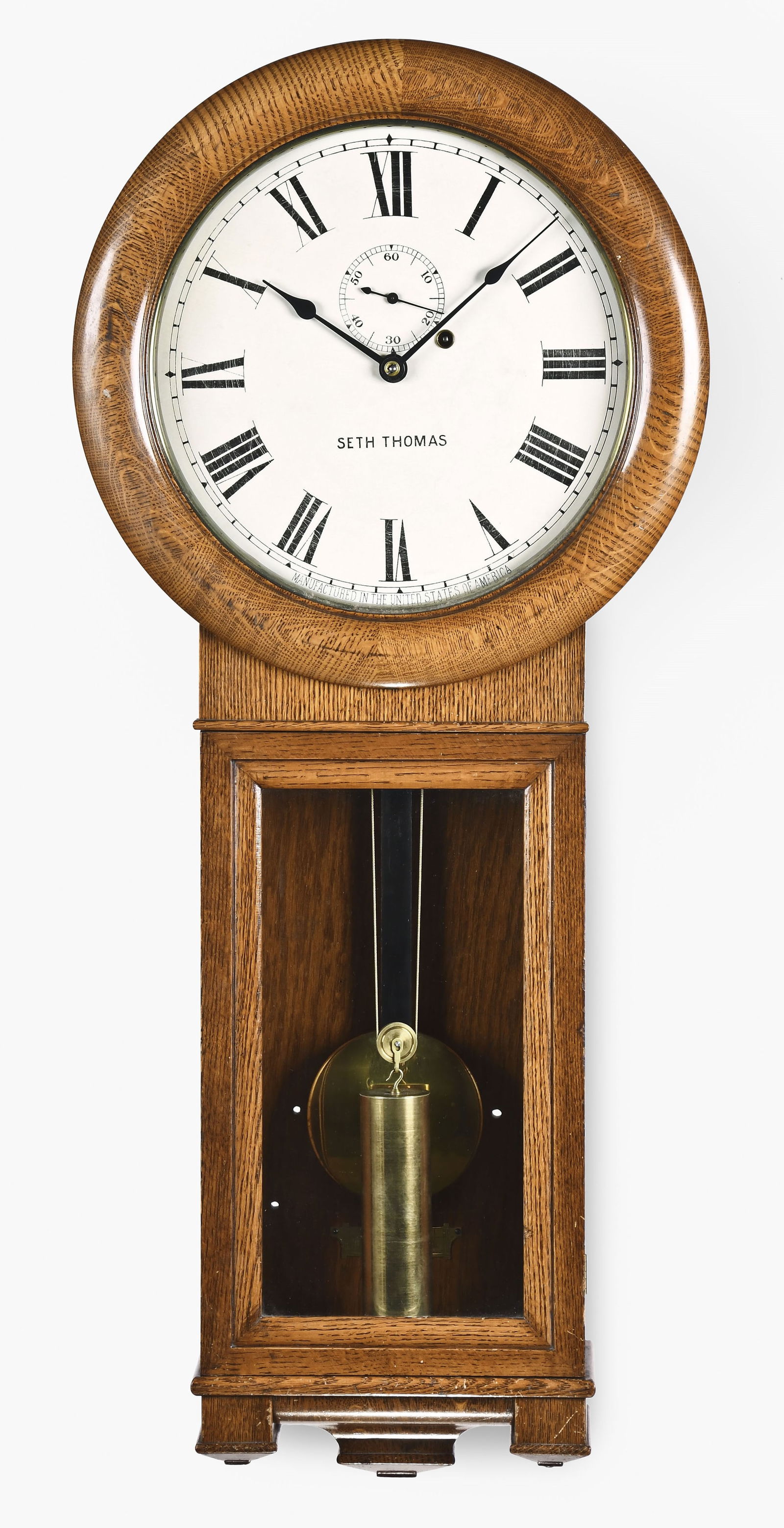 Seth Thomas Clock Co. Regulator No. 2 hanging clock (1 of 8)
