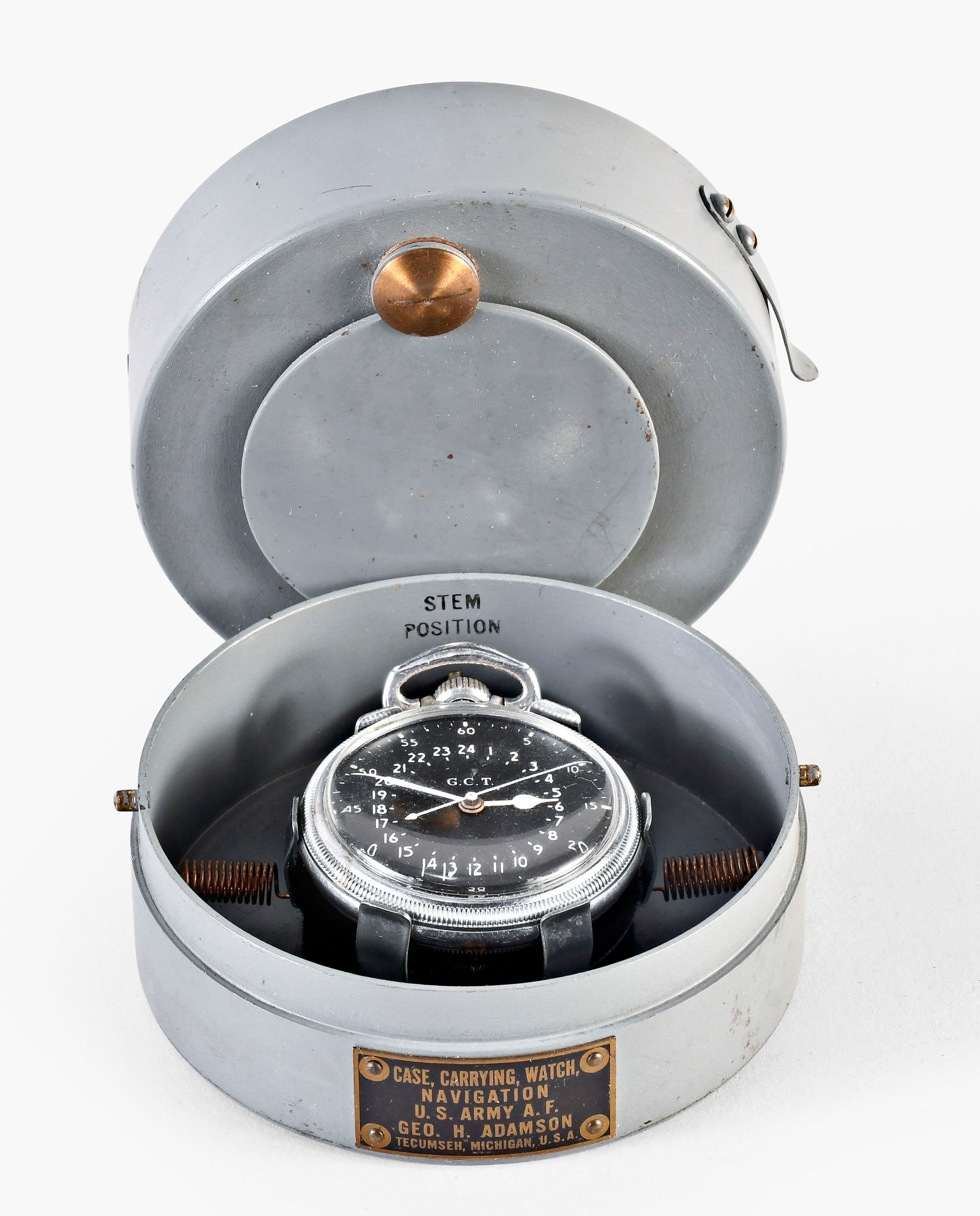 A mid 20th century Hamilton 4992B with Adamson navigation watch case (1 of 6)
