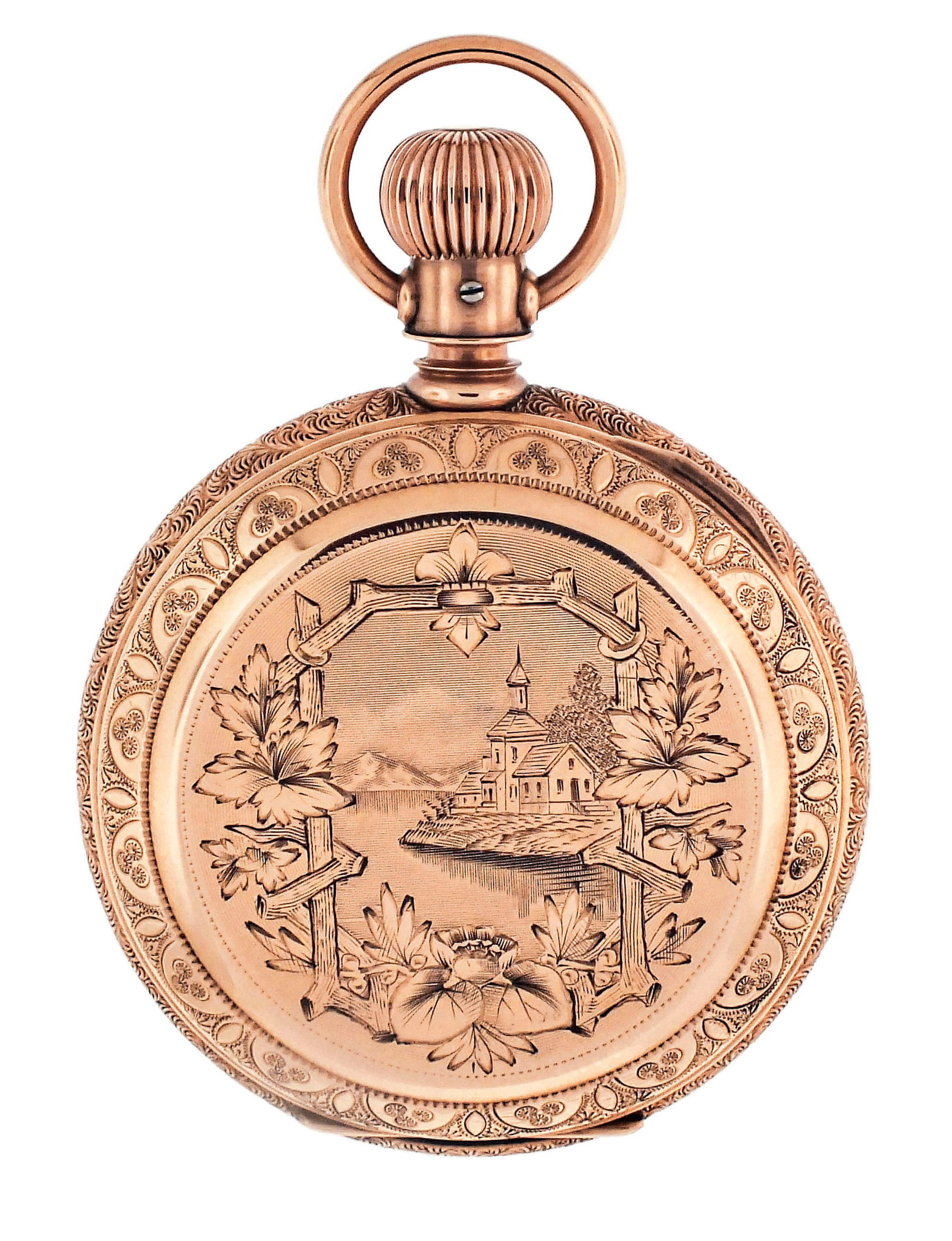 An early 20th century Waltham model 1892 Vanguard with gold hunting case (1 of 9)