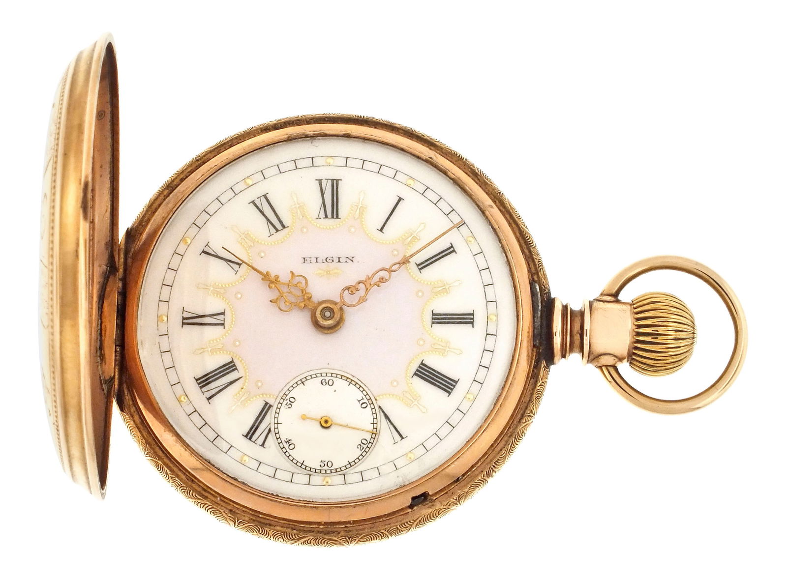 An early 20th century Elgin No. 348 pocket watch with gold hunting case (1 of 9)