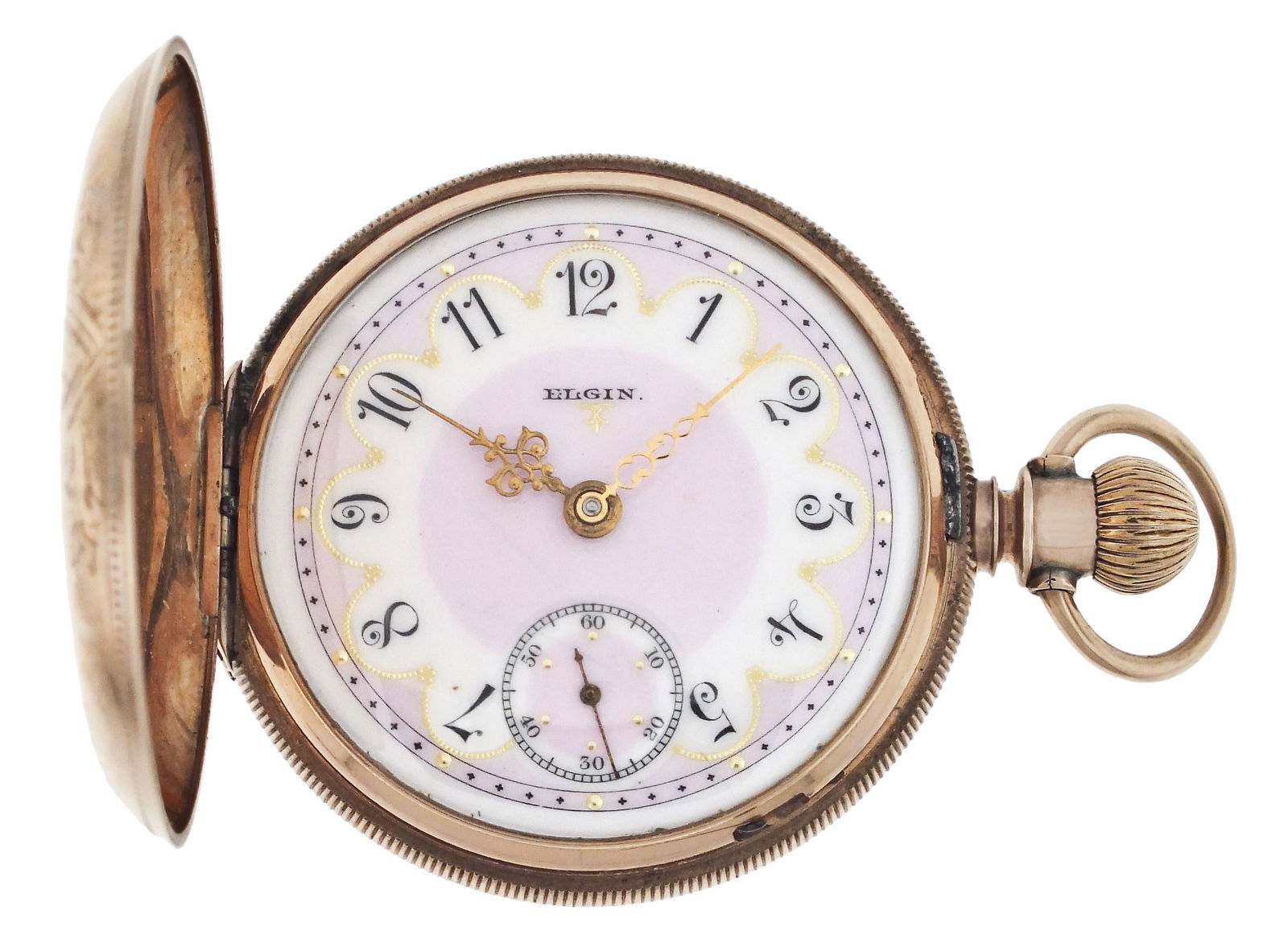 A late 19th century Elgin pocket watch with gold hunting case (1 of 9)