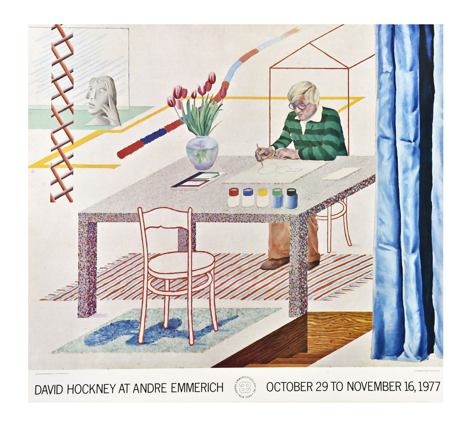 An exhibition poster promoting works of David Hockney at Andre Emmerich Gallery New York (1 of 5)