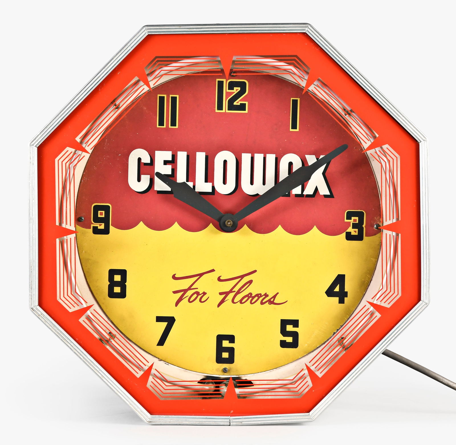 A Neon Products Inc. hanging neon advertising clock (1 of 5)