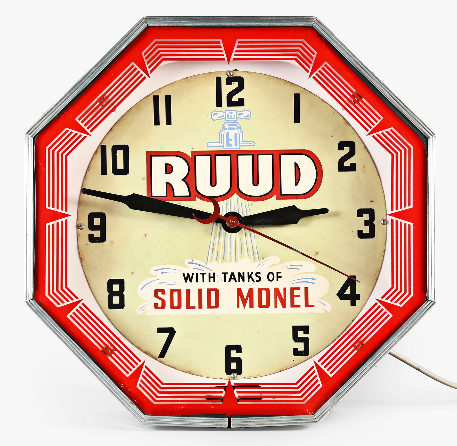 A Neon Products Inc.hanging neon advertising clock (1 of 5)