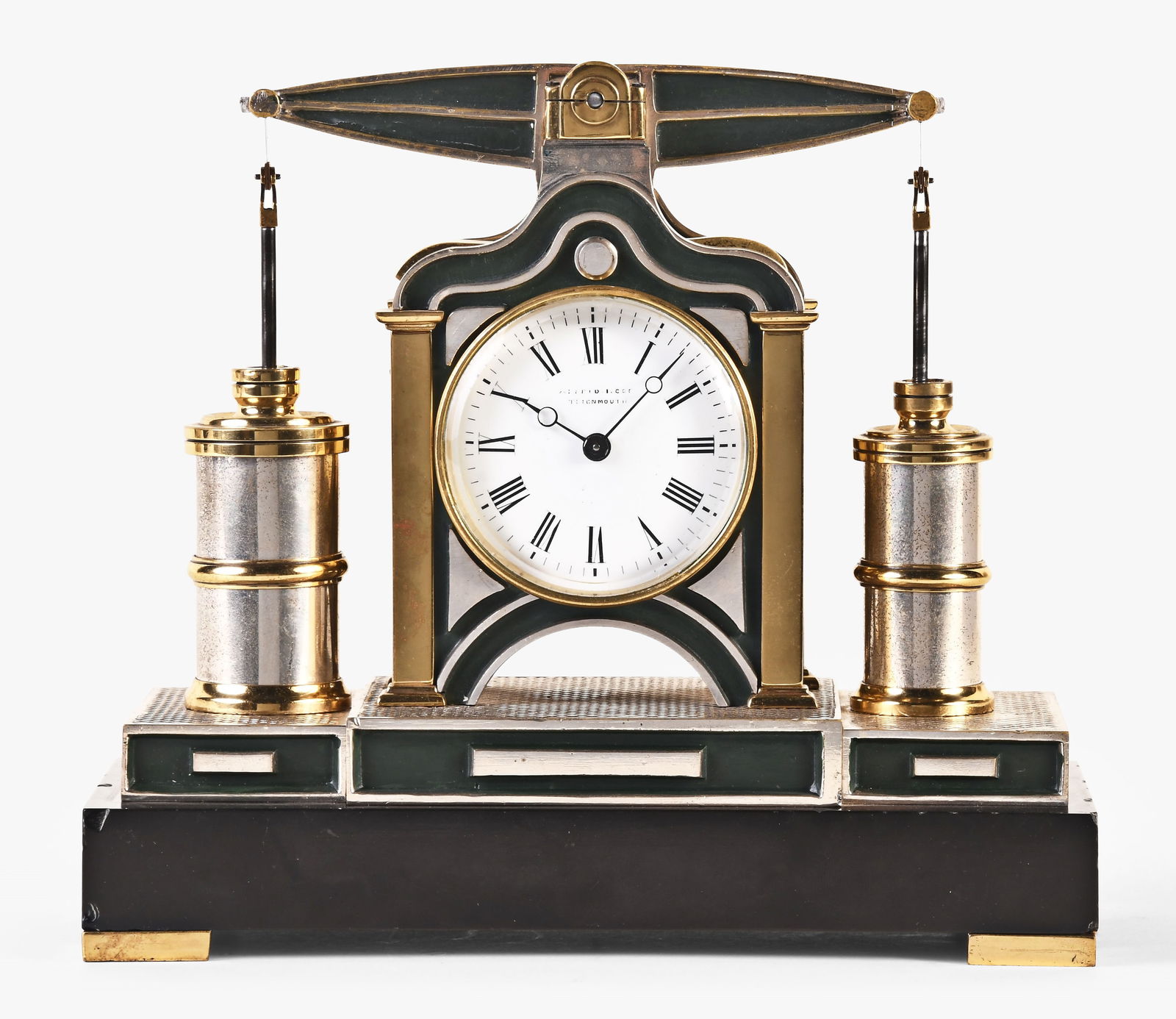 A good late 19th century industrial beam engine clock by Andre Romain Guilmet (1 of 7)