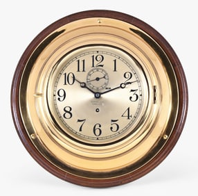 A rare Chelsea Clock Co.Wardroom 8.5in dial hanging clock for Tiffany & Co.
