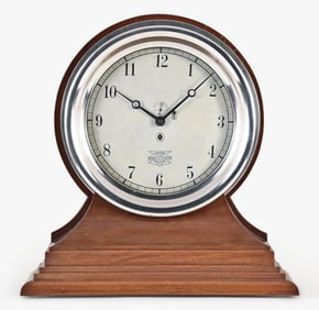 A Chelsea Clock Co. hanging engine room clock for Crosby Steam Gage & Valve Co.