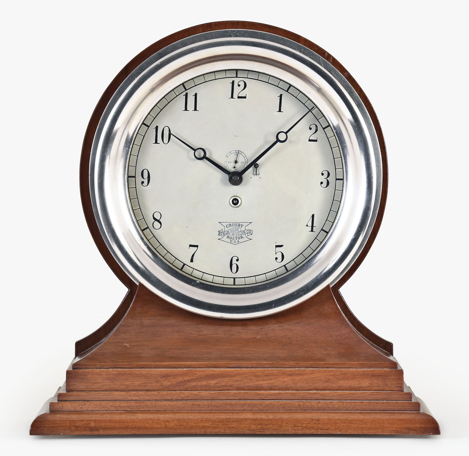 A Chelsea Clock Co. Hanging Engine Room Clock For Crosby Steam Gage