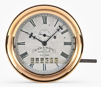 A rare E. Howard & Co. No. 69 marine clock with counter mechanism for McKay & Aldus