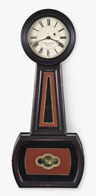 E. Howard & Co. No. 3 Regulator banjo wall clock in grain painted cherry case