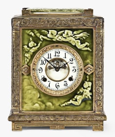 New Haven Clock Co Low Tile No.1017 mantel clock