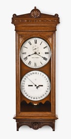 Seth Thomas Clock Co. Office Calendar No. 13 oak wall clock