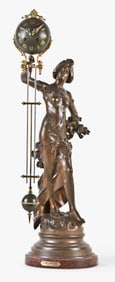 A French figural swinging mystery clock