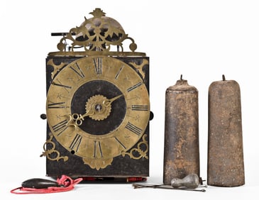 An 18th century French Comtoise clock