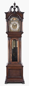 An Elliot London chiming hall clock
