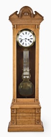A Waterbury Clock Co. Regulator No. 52 standing clock