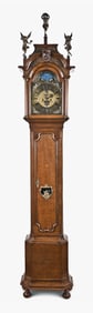 A reproduction Dutch tall clock