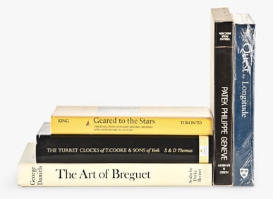 A lot of five horological reference books