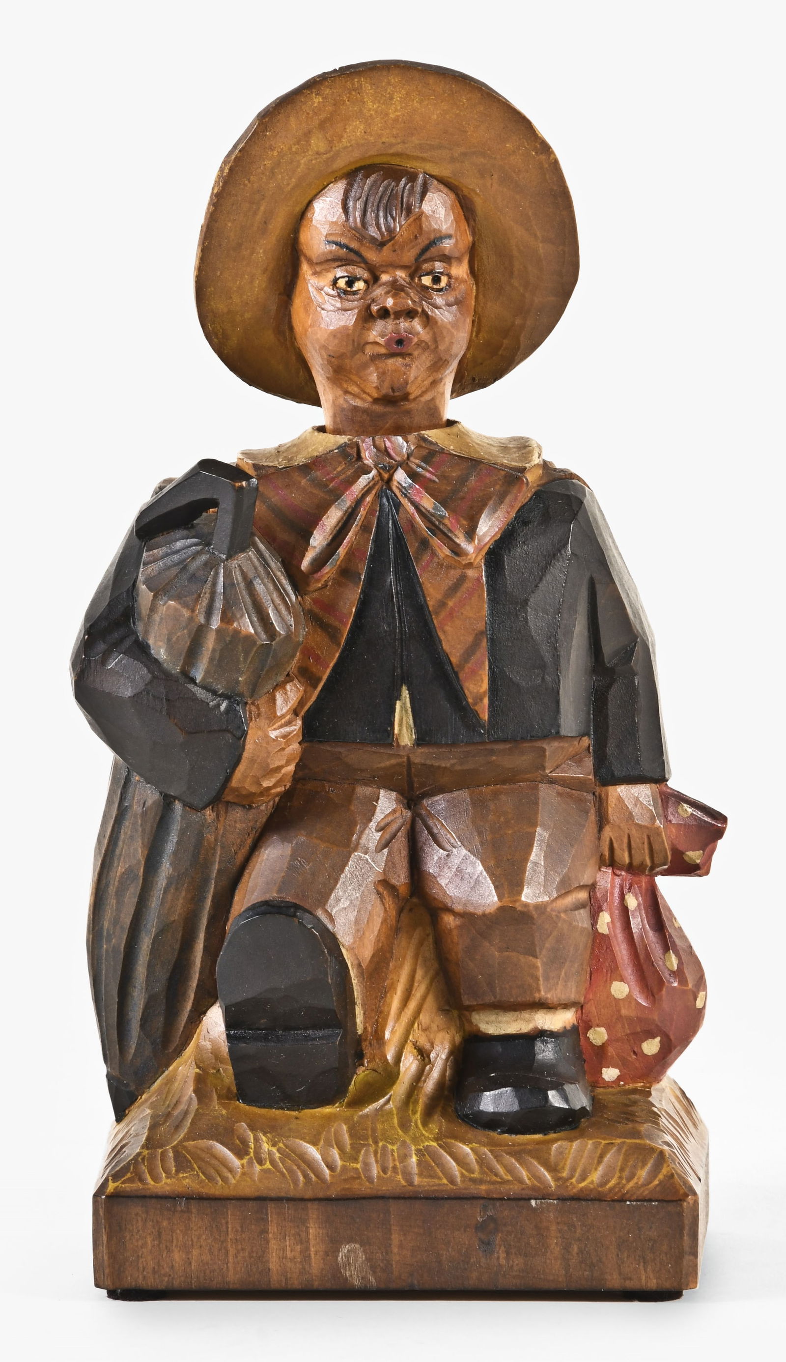 Germany, an unusual, mid 20th-century whistler featuring a female figure with umbrella (1 of 5)