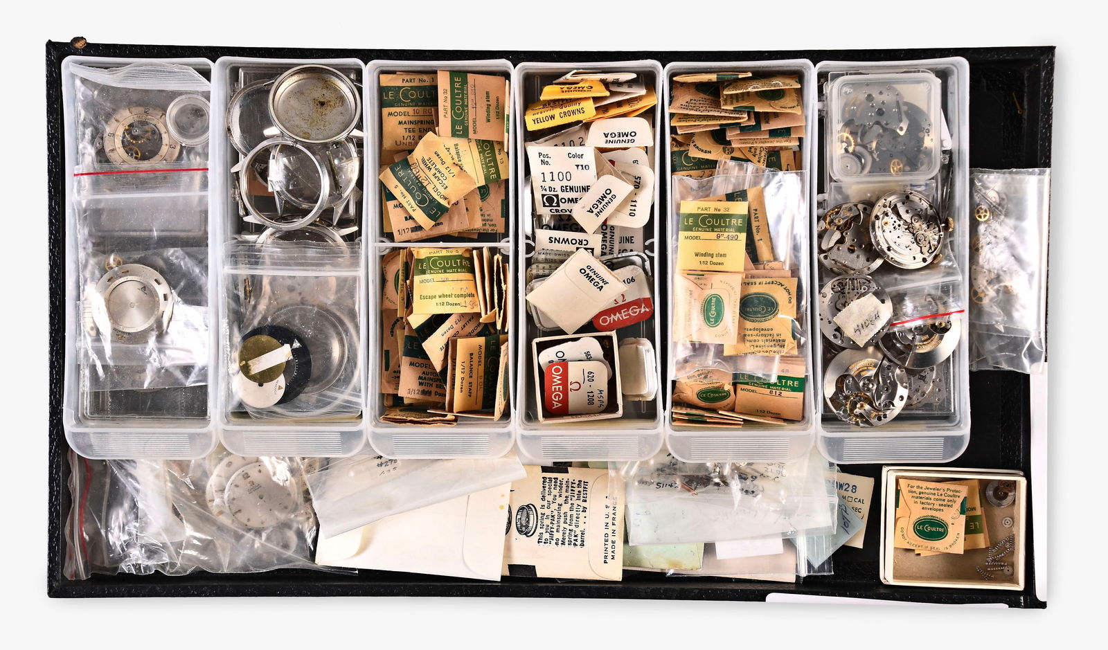 A Good Lot Of Lecoultre Wrist Watch Cases Parts And Movements Auction