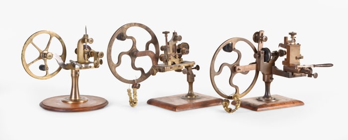 A lot of watchmakers tools including three Swiss rounding up tools