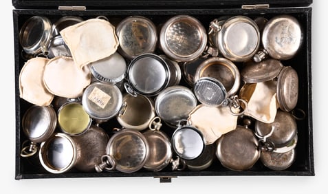 A large lot of pocket watch cases