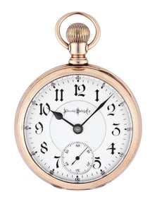 A late 19th century Illinois Bunn Special 24 Ruby Jewels pocket watch