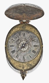 An early 17th century Continental oval pocket watch