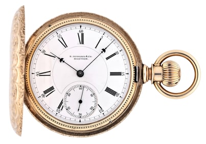 A good late 19th century gold E. Howard series VII pocket watch