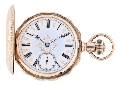 A late 19th century gold Waltham model 1883 Crescent St. pocket watch