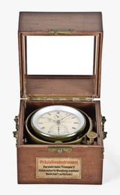 A good early 20th century Glashutte marine chronometer by GUB